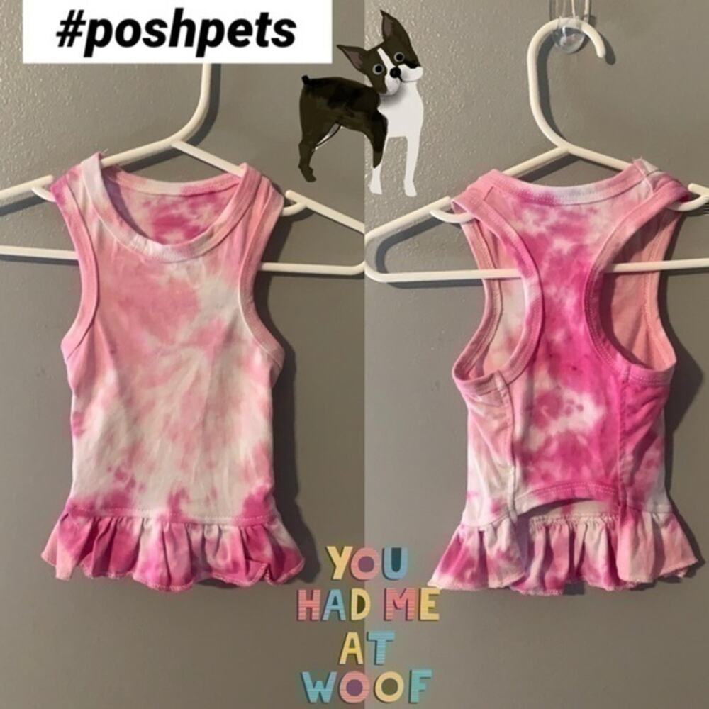 Tie Dye Dog T-shirt Dress Hand Crafted Size Small Pet